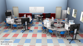 Hybrid Classroom Large Pods - Overall View